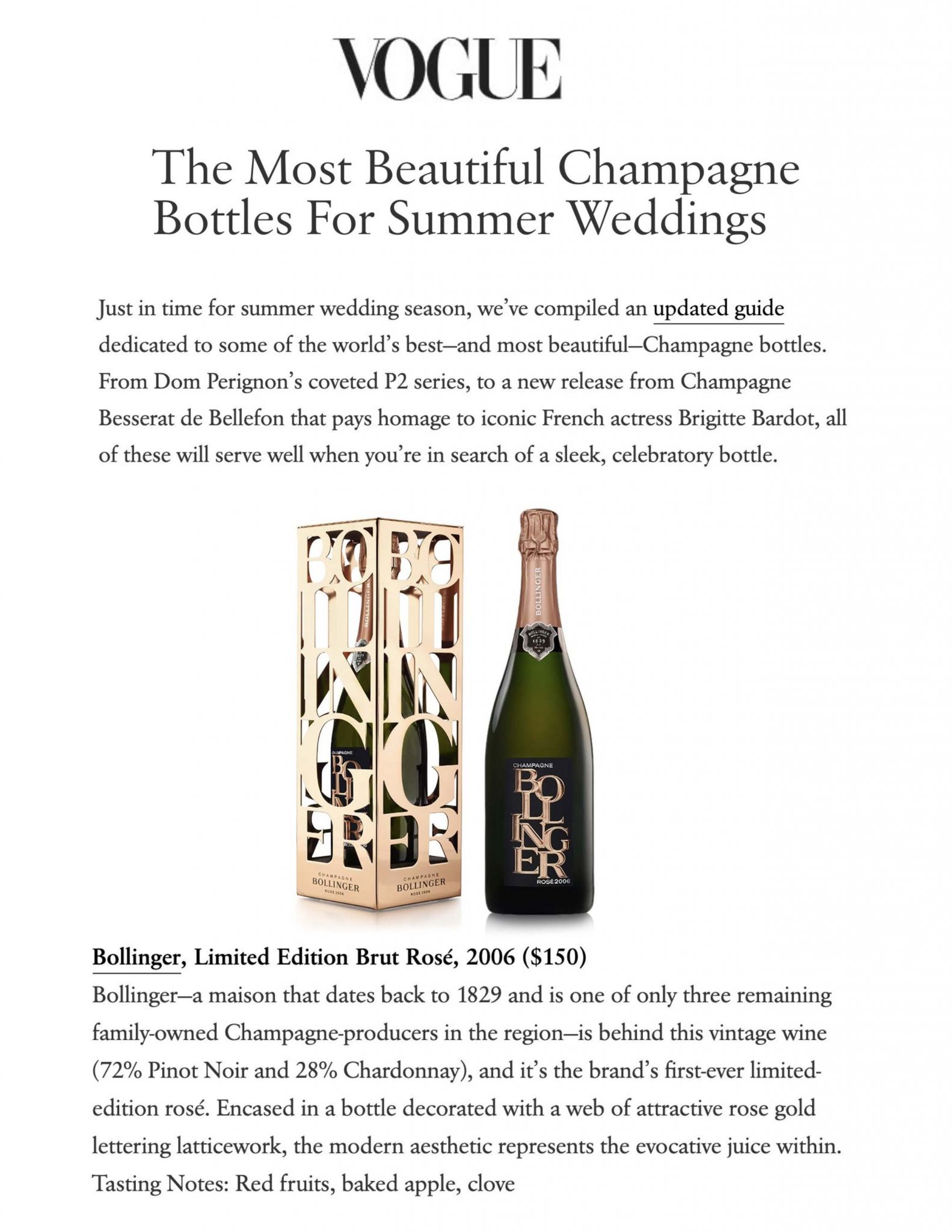 Dating champagne bottles